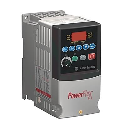 Allen-Bradley 22A-D2P3N104 PowerFlex 4 AC Drive, 480VAC, 3PH, 2,3 Amps, 0,75 KW, 1 HP, Μέγεθος πλαισίου A, IP20 (ανοιχτό)